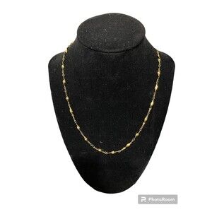 Vintage Crown Trifari Twisted Gold Tone Necklace ~ 17”